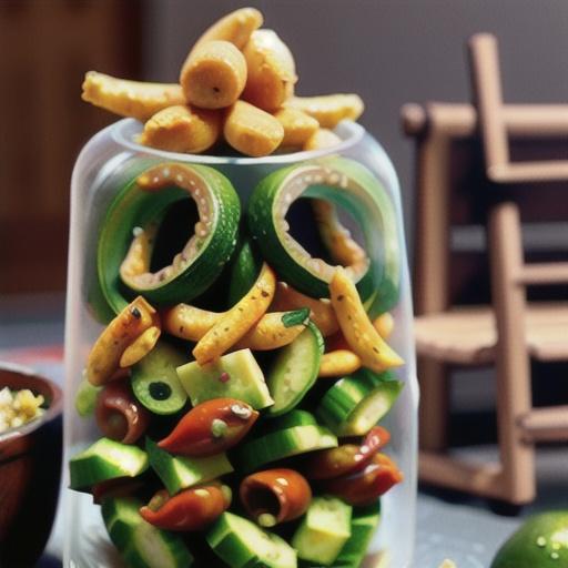 Chilli salt and pepper squid with cucumber and coriander salad