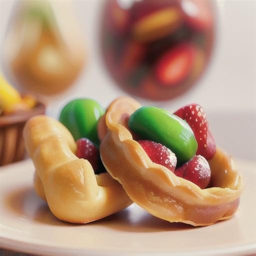 Brown-sugar twists with fresh fruit