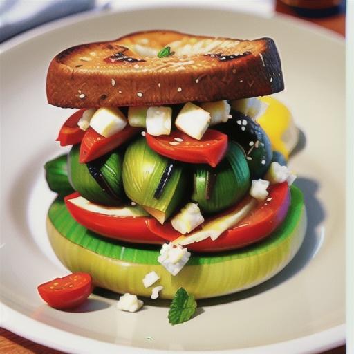 Lamb, feta & mint stuffed vegetables