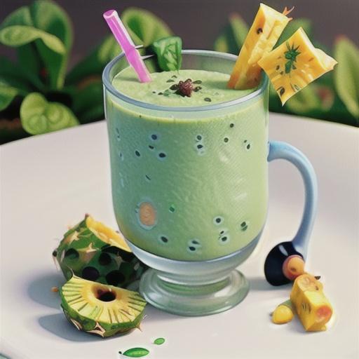Frozen Pineapple and Spinach Smoothie