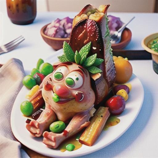 Fork-tender pork leg roast with caramelised plum vinaigrette