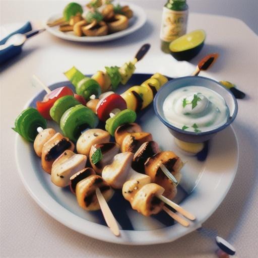 Chicken Souvlaki with Tzatziki Sauce