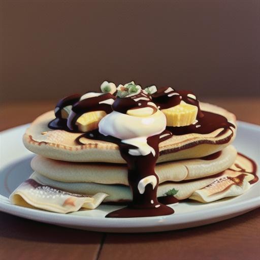 Banana-Stuffed Crepes with Hazelnut Sauce