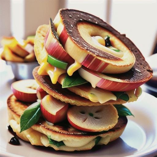 Skinny Apple and Cheese Toasted English Muffins