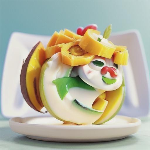 Mango and coconut mousse