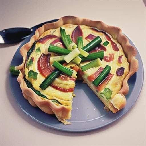 Bacon and leek quiche