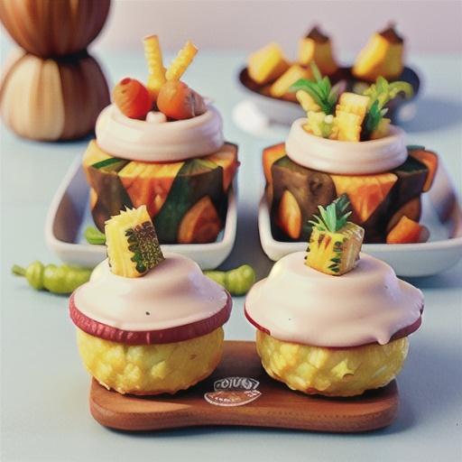 Mini carrot and pineapple loaves