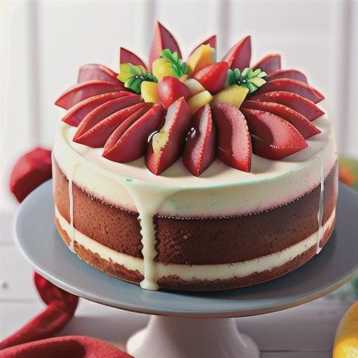 Tropical fruit cheesecake