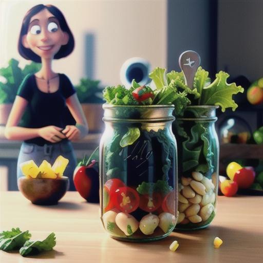 Kale and Cannellini Bean Salad in a Jar