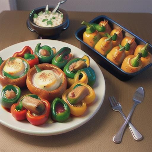 Cheesy Sausage-Stuffed Mini Peppers