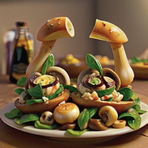 Balsamic-Garlic Spinach and Mushrooms