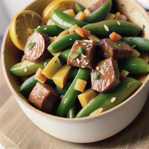 Skinny Sesame Beef and Green Beans