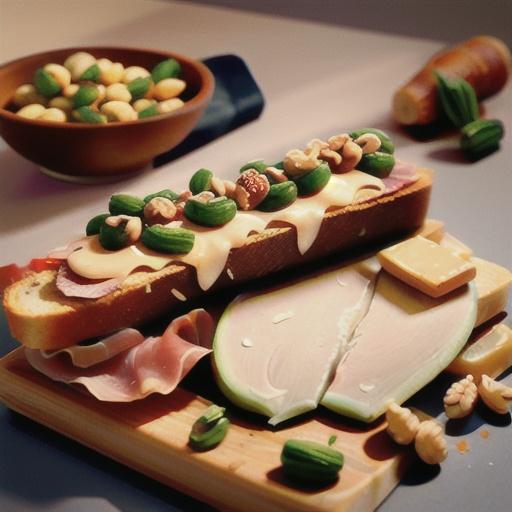 Prosciutto Parmesan and Pine Nut Bruschetta