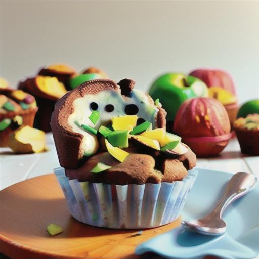 Rhubarb bran muffins