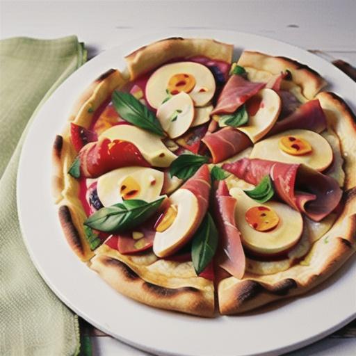 Prosciutto and pumpkin pizzas