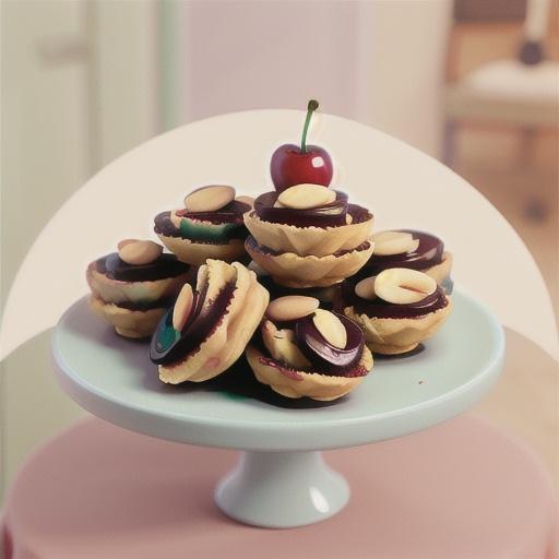 Mini almond and cherry florentines