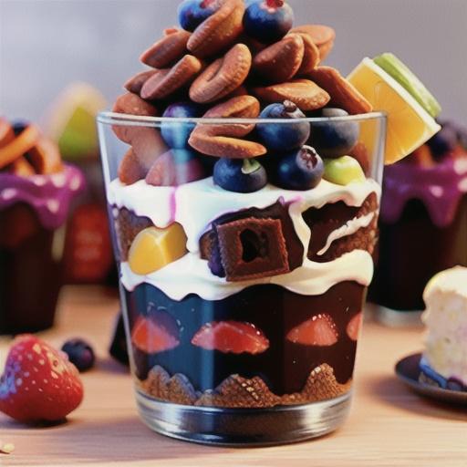 Chocolate Cake and Berry Parfaits