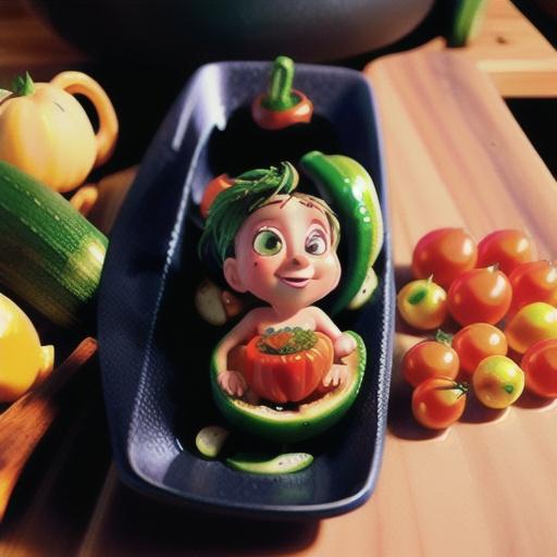 Roasted Baby Eggplant, Tomato, and Zucchini