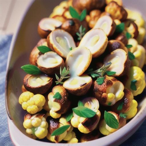 Roasted Cauliflower with Shallots, Orange and Thyme