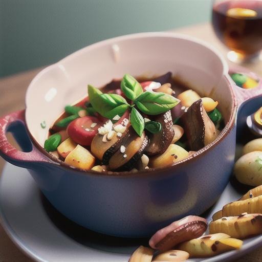 French mushroom and beef casserole