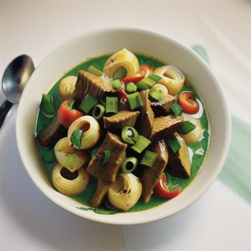 Thai green beef curry
