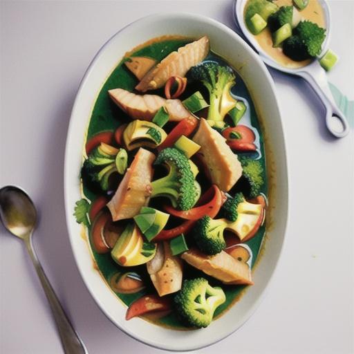 Quick barramundi and broccoli green curry recipe