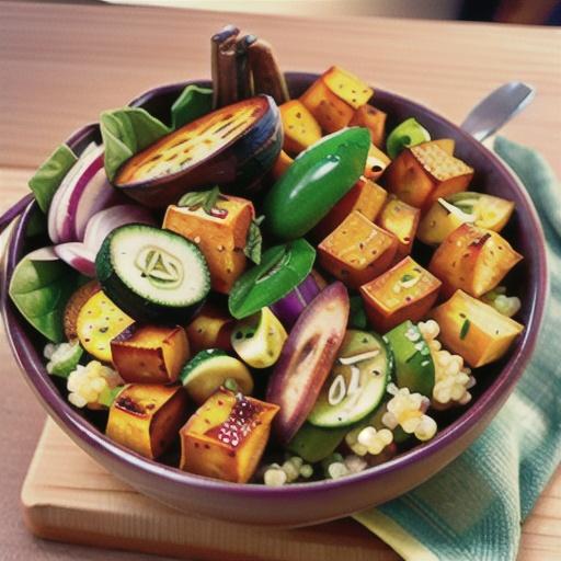 Quinoa Salad with Roasted Yams