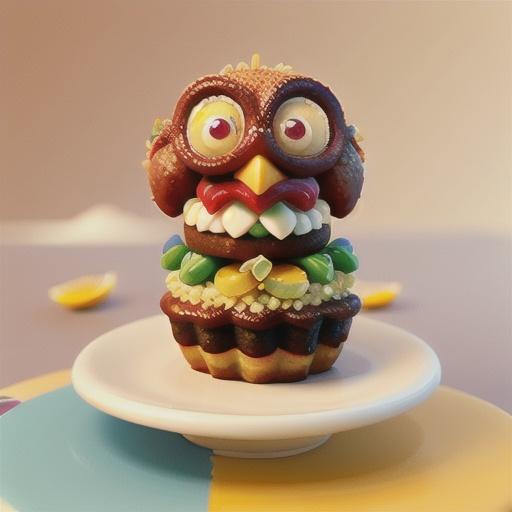 Preserved lemon & chicken cakes with rainbow couscous