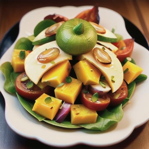 Mixed Salad with Mango Dressing