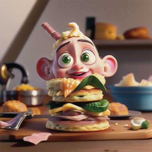 Ham and Cheese Buttermilk Biscuits