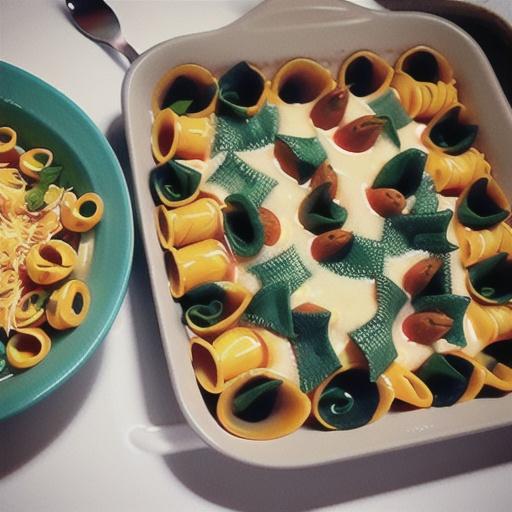 Creamy vegetarian pumpkin pasta bake