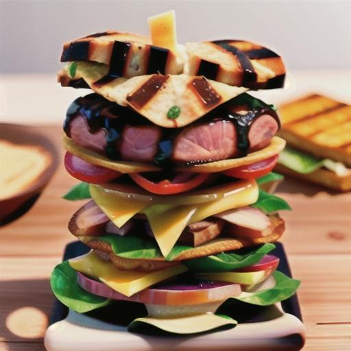 Grilled Ham, Cheddar and Chutney Sandwich