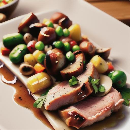 Pork Loin Roast with Baby Bellas