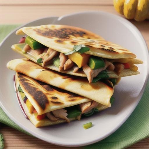 Chicken and Squash Quesadillas