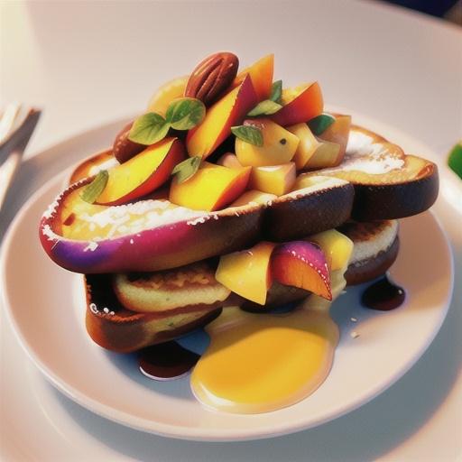 Mascarpone Stuffed French Toast with Peaches