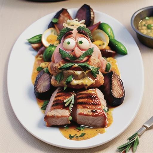 Pork with rosemary and mustard crust