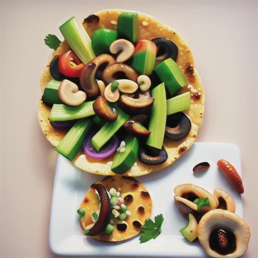 Vegan Tacos with Mushrooms and Tomatillos