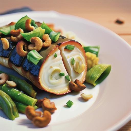 Baked fish fillets with wilted choy sum