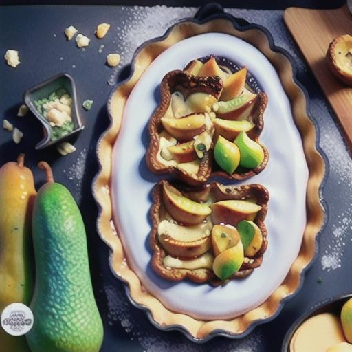 Caramelised pear & blue cheese tarts