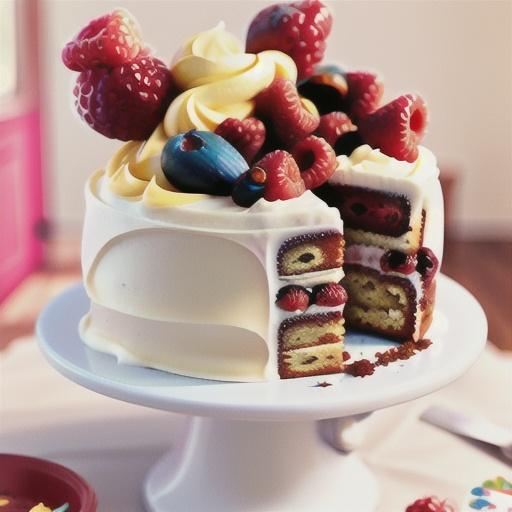 Spice Cake with Raspberry Filling and Cream Cheese Frosting