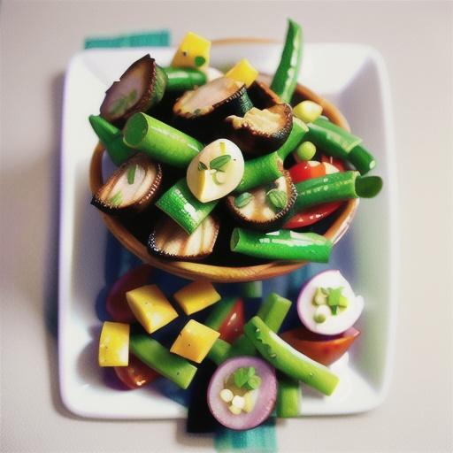 Lamb cutlets with white & green bean salad