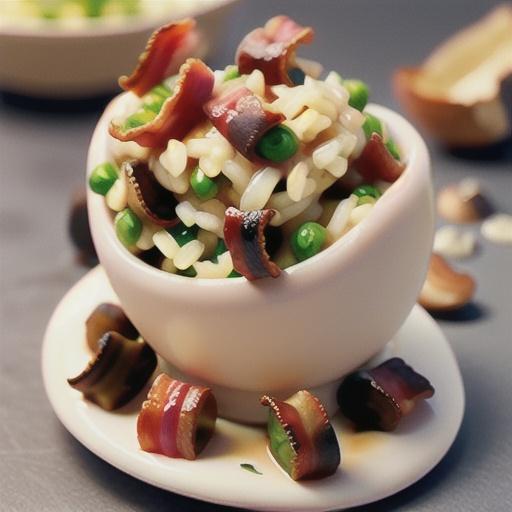 Risotto bosciola with mushroom and bacon