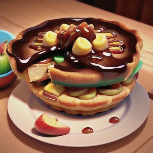 Upside Down Caramel Apple Pie