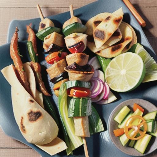 Lime-coriander chicken kebabs