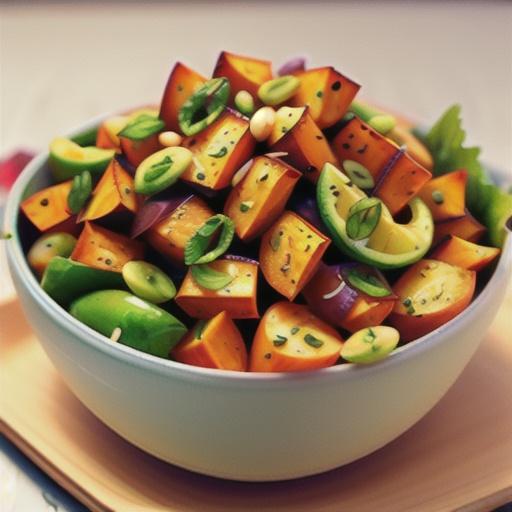Sweet Potato Salad with Orange-Ginger Dressing