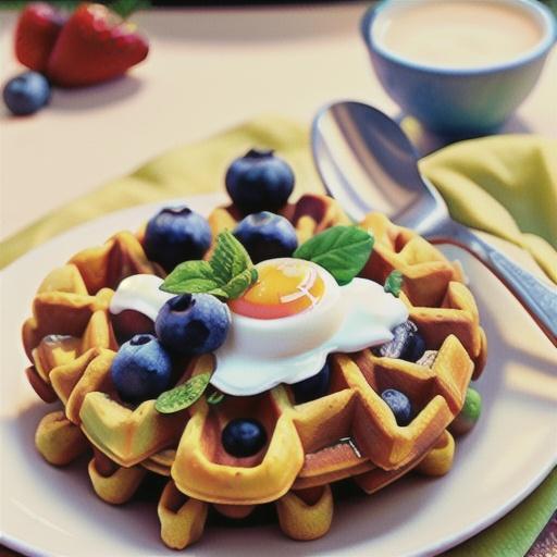Blueberry-Whole Grain Waffles