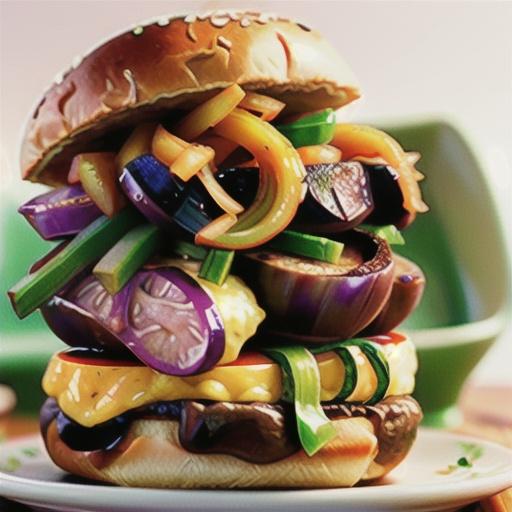 Beef burgers with caponata