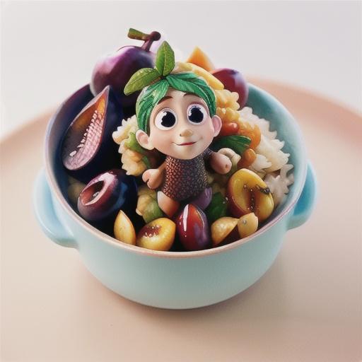 Sticky plum and prune turkey with rice