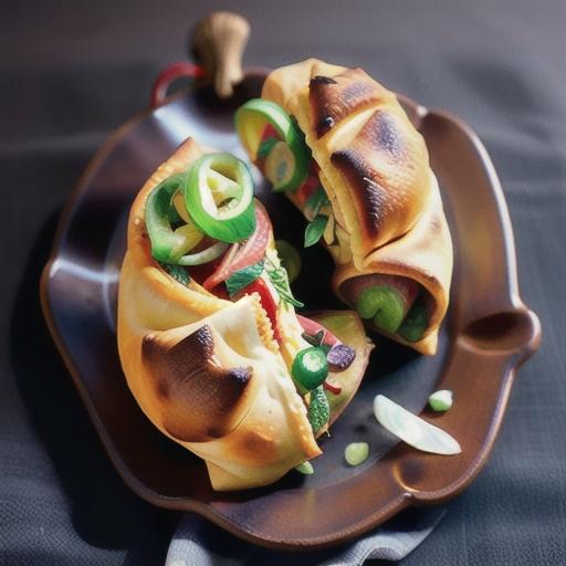 Mexican beef and bean calzone