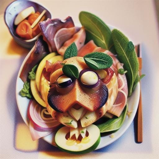 Prosciutto and sage chicken with apple salad